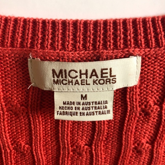 MICHAEL Michael Kors Orange Cable Knit Sweater - Picture 2 of 10